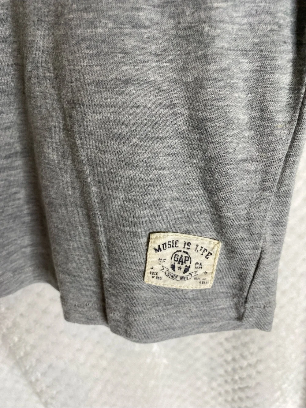baby GAP vintage Raglan Style Tee Gray & Bright Green
